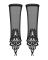 Сетчатые митенки с кружевом Obsessive Luiza mittens One size, черные