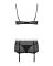 Эротический костюм горничной Obsessive Maidme set 5pcs S/M, бюстгальтер, пояс с фартуком, чулки, стр