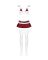 Эротический костюм школьницы с мини-юбкой Obsessive Schooly 5pcs costume S/M, бело-красный, топ, юбк