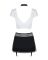 Эротический костюм секретарши Obsessive Secretary suit 5pcs black L/XL, черно-белый, топ, юбка, стри
