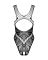 Бодистокинг с вырезами Obsessive B138 teddy S/M/L, black, с доступом