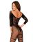 (SALE) Сетчатый бодистокинг с имитацией подвязок Obsessive Bodystocking G329 XL/XXL, black, с доступом