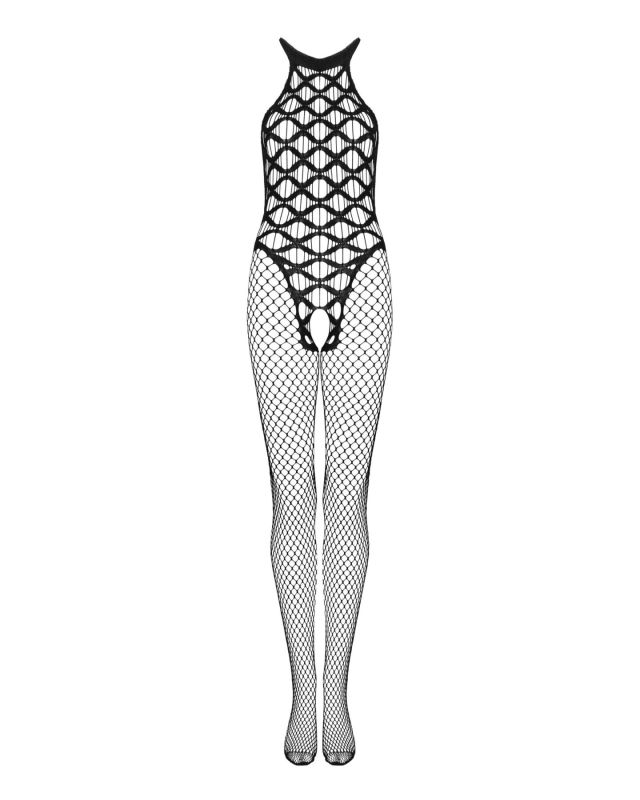 (SALE) Сетчатый бодистокинг с имитацией боди Obsessive Bodystocking G332 S/M/L, black, с доступом