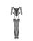 (SALE) Нейлоновый бодистокинг с имитацией чулок Obsessive Bodystocking G333 S/M/L, black, с доступом
