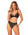 Комплект белья Obsessive Natilya 2-pcs set XS/S, black, бюстгальтер, трусики
