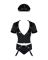 Эротический костюм полицейского Obsessive Police set S/M, black, топ, шорты, кепка, пояс, портупея