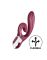 Вибратор-кролик Satisfyer Love Me Red, гибкий, отросток с тройным кончиком