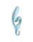 Вибратор-кролик Satisfyer Love Me Blue, гибкий, отросток с тройным кончиком
