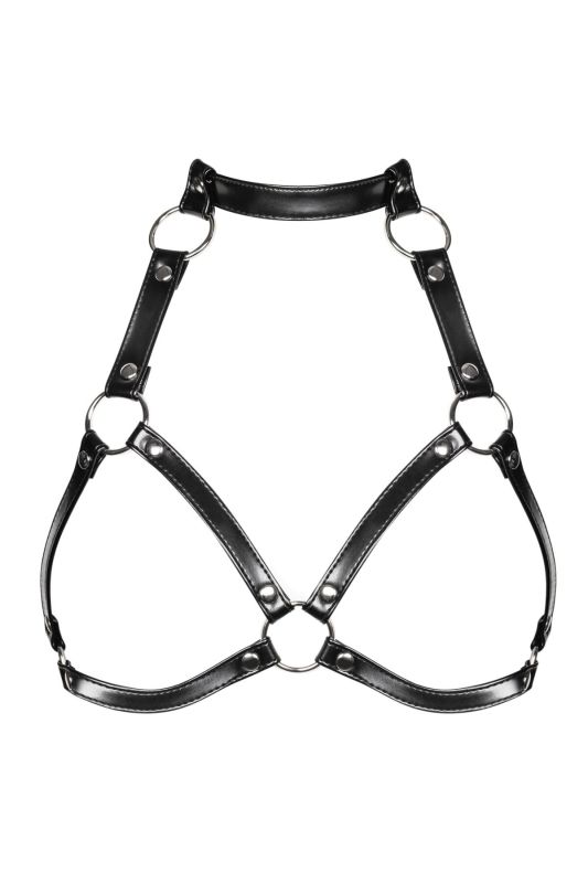 (SALE) Портупея на грудь Obsessive A740 harness black O/S, искусственная кожа