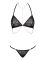 Комплект с цепочками Obsessive Pantheria 2-pcs set black L/XL, бюстгальтер, трусики