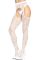 Ажурные колготки с сердечками Leg Avenue Heart White, one size, имитация чулок