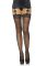 Чулки со швом и стразами Leg Avenue Stockings Rhinestone backseam, кружевная резинка, one size