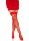 Чулки-сетка Leg Avenue Nylon Fishnet Thigh Highs One size, Red, мелкая сетка