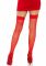 Чулки-сетка с атласным бантиком Leg Avenue Fishnet Thigh Highs With Bow One size, Red