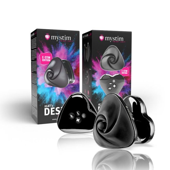 Вибратор для клитора с электростимуляцией Mystim Heart?s Desire Black Edition