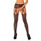 (SALE) Эротические колготки-бодистокинг Obsessive Garter stockings S821 S/M/L, имитация чулок и пояса для ч