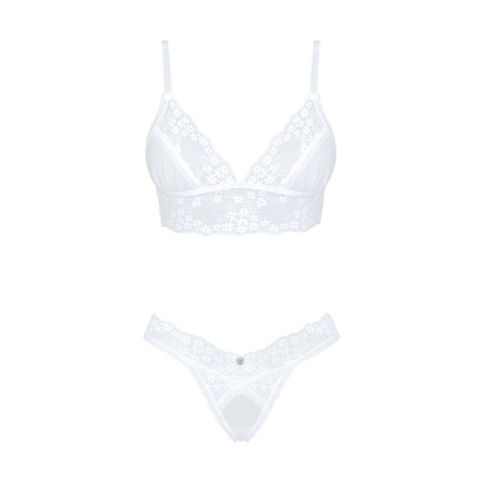 Эротический комплект Obsessive Heavenlly 2-pcs set XL/2XL, бюстгальтер и танга