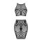 (SALE) Эротичный полупрозрачный комплект Obsessive K101 top & skirt S/M/L, топ, юбка