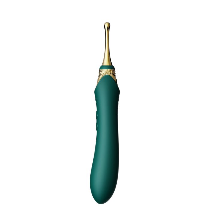 Мультифункциональный вибратор Zalo — Bess 2 Turquoise Green, 4 насадки, подогрев