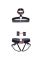Комплект атласных ремней для бондажа Leg Avenue Satin elastic harness Set, One size, Black