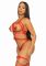 Портупея-тедди из ремней Leg Avenue Studded O-ring harness teddy S Red, экокожа