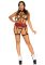 BDSM-костюм ученицы Leg Avenue Harness teddy & skirt L Black, портупея, мини-юбка, экокожа