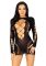 (SALE) Leg Avenue Long sleeve cut out mini dress Black O/S