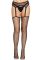 Чулки-сетка Leg Avenue Net stockings with garter belt One size Black, пояс, подвязки