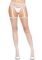 Чулки-сетка Leg Avenue Net stockings with garter belt One size White, пояс, подвязки