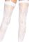 Чулки-сетка со швом сзади Leg Avenue Butterfly back seam thigh highs One size White