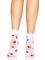 Носки женские с клубничным принтом Leg Avenue Strawberry ruffle top anklets One size, кружевные манж