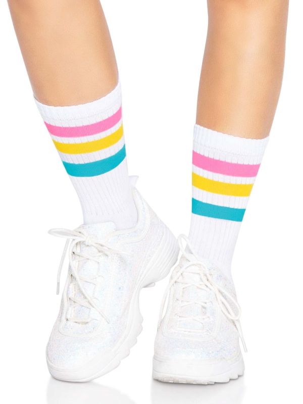 Носки женские в полоску Leg Avenue Pride crew socks Pansexual, 37–43 размер