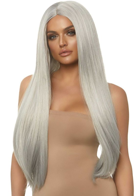 Парик Leg Avenue 33" Long straight center part wig Grey