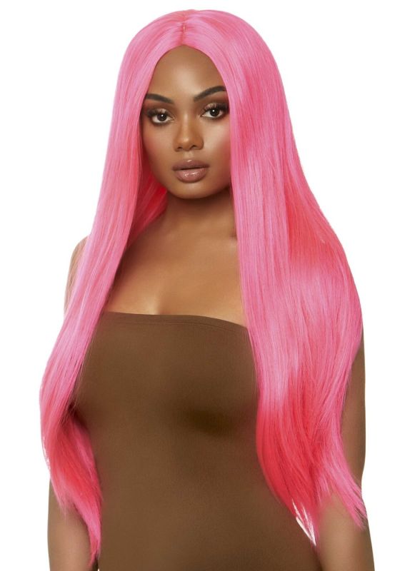 Парик Leg Avenue 33" Long straight center part wig neon pink
