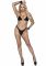 Бодистокинг в крупную сетку Leg Avenue Long Sleeved Bodystocking One size Black, длинный рукав