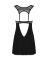 Сорочка бэби-долл с кружевом на груди Obsessive Donna Dream babydoll XL/2XL Black, стринги