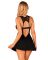 Сорочка бэби-долл с кружевом на груди Obsessive Donna Dream babydoll XL/2XL Black, стринги