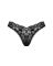 Кружевные стринги Obsessive Donna Dream thong XL/2XL Black, низкая посадка
