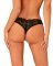 (SALE) Кружевные стринги Obsessive Donna Dream crotchless thong XS/S Black, открытый доступ