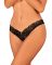 Кружевные стринги Obsessive Donna Dream crotchless thong XL/2XL Black, открытый доступ