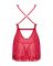 Прозрачная сорочка бэби-долл Obsessive Lacelove babydoll & thong M/L Red, кружево, стринги