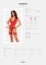 Прозрачный корсет Obsessive Lacelove corset M/L Red, кружево, подвязки для чулок