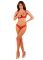 Комплект белья Obsessive Lacelove cupless 2-pcs set XS/S Red, открытый доступ, открытая грудь