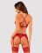 Комплект белья Obsessive Lacelove cupless 3-pcs set M/L Red, бюстгальтер, стринги, пояс для чулок