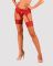 Чулки под пояс с широким кружевом Obsessive Lacelove stockings XS/S