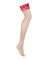 Чулки под пояс с широким кружевом Obsessive Lacelove stockings XL/2XL