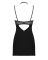 (SALE) Сорочка Obsessive Selinne chemise & thong XS/S Black, стринги, двойные бретели