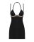 (SALE) Сорочка Obsessive Selinne chemise & thong XS/S Black, стринги, двойные бретели