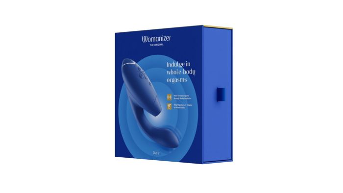 Двойной вакуумный клиторальный стимулятор Womanizer Duo 2 – Blueberry
