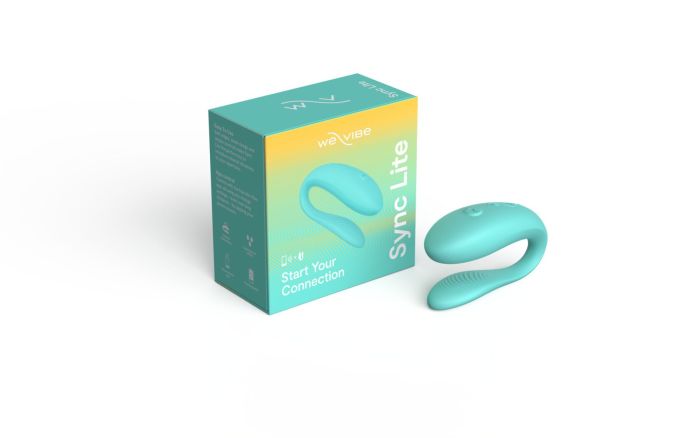 Смарт-вибратор для пар We-Vibe Sync Lite Aqua, 10 виброрежимов, можно совмещать с проникающим сексом